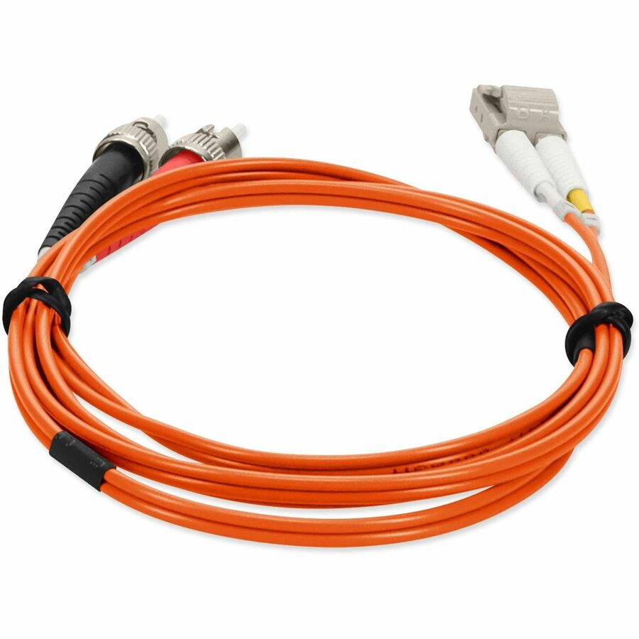 AddOn 5m LC (Male) to ST (Male) Orange OM3 Duplex Fiber OFNR (Riser-Rated) Patch Cable