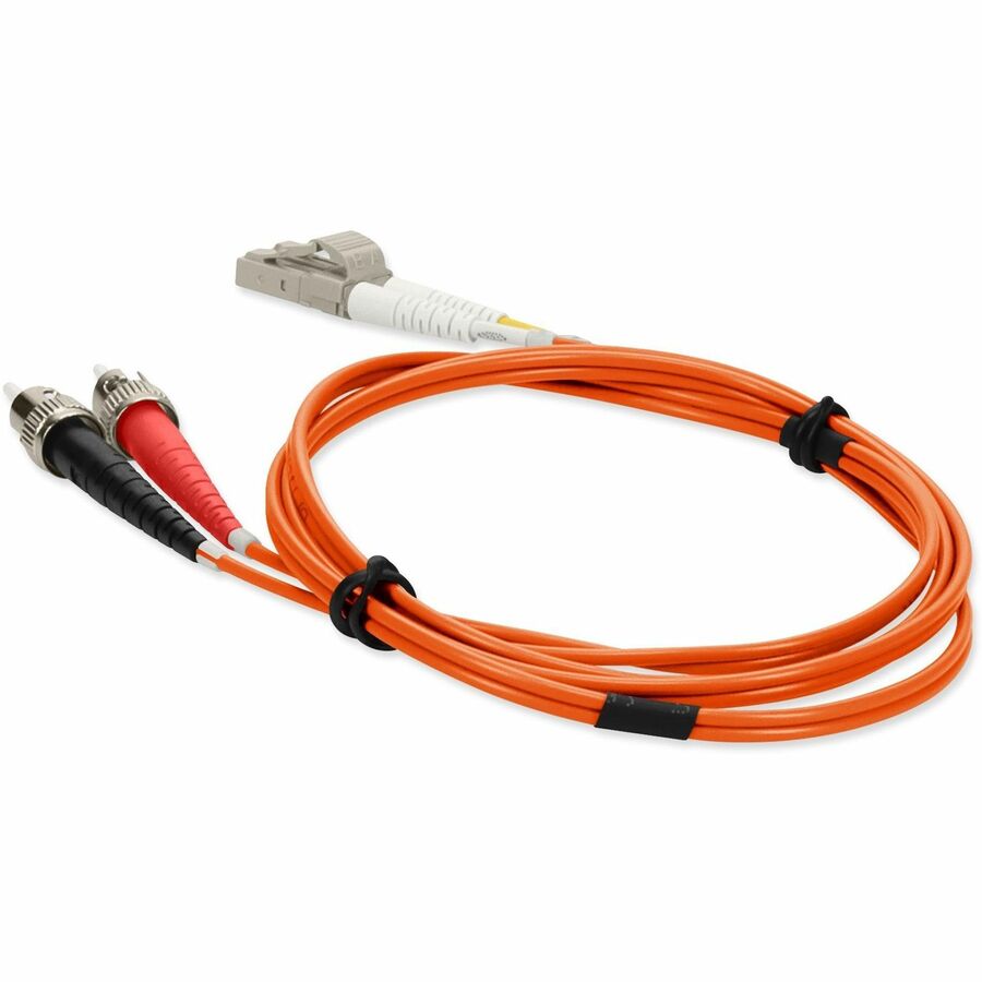 AddOn 5m LC (Male) to ST (Male) Orange OM3 Duplex Fiber OFNR (Riser-Rated) Patch Cable