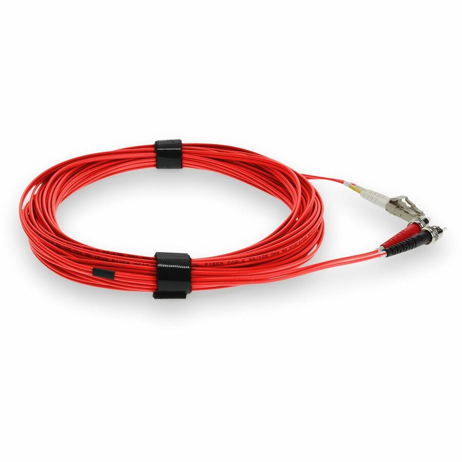 AddOn 5m LC (Male) to ST (Male) Red OM3 Duplex Plenum-Rated Fiber Patch Cable