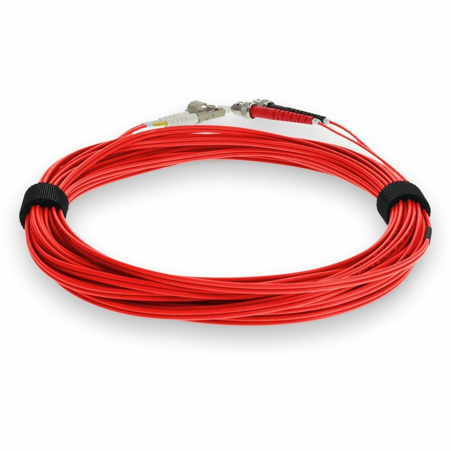 AddOn 5m LC (Male) to ST (Male) Red OM3 Duplex Plenum-Rated Fiber Patch Cable
