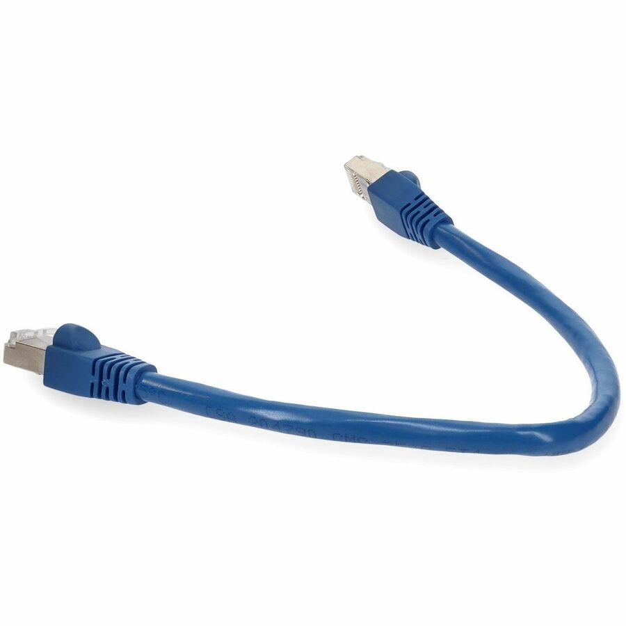 AddOn 5ft RJ-45 (Male) to RJ-45 (Male) Blue Snagless Cat6A STP PVC Copper Patch Cable