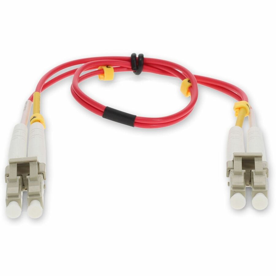 AddOn 3m LC (Male) to LC (Male) Red OM3 Duplex Plenum-Rated Fiber Patch Cable