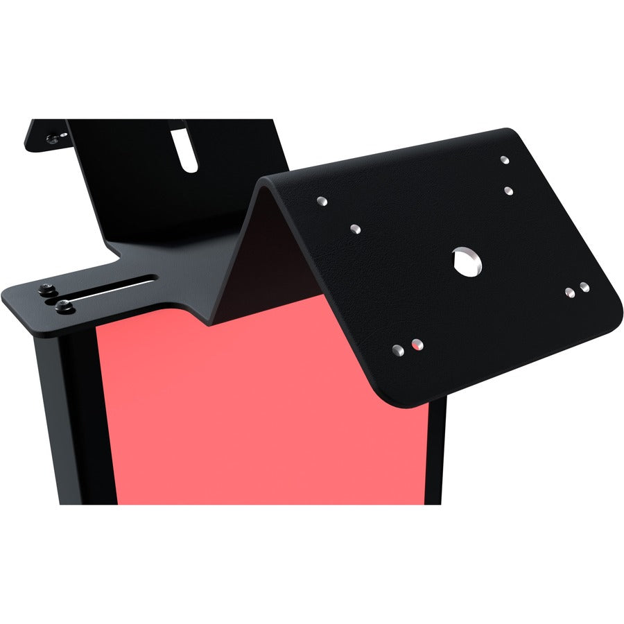 CTA Digital Customizable Dual Enclosure Locking Floor Stand Kiosk with Graphic Card Slot for Branding for 10.2" iPad 7th/ 8th/ 9th Gen & More (Black)