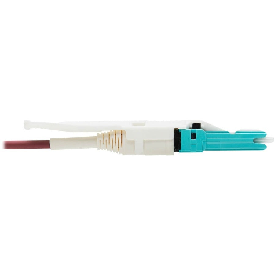Eaton Tripp Lite Series 400G Duplex Multimode 50/125 OM4 Fiber Optic Cable (CS-PC/LC-PC), Round LSZH Jacket, Magenta, 1 m