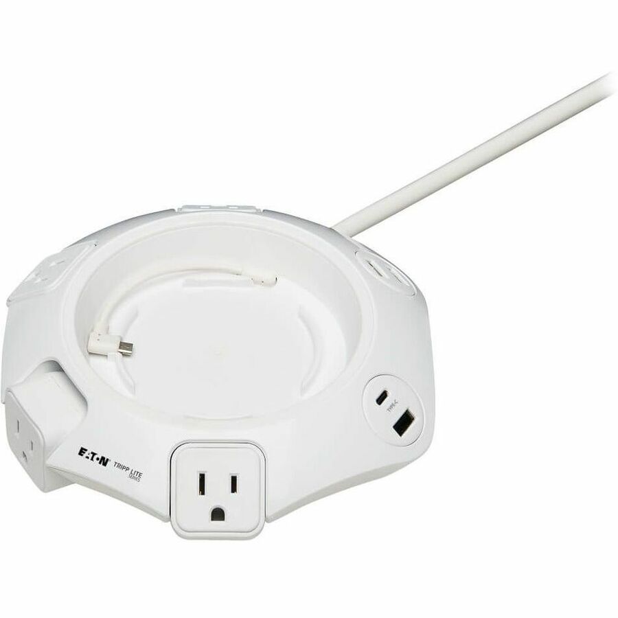 Eaton Tripp Lite Series Conference Power Surge Protector - 4 NEMA 5-15R Outlets, USB-C & 3 USB-A Ports, Micro-USB, 8 ft. Cord