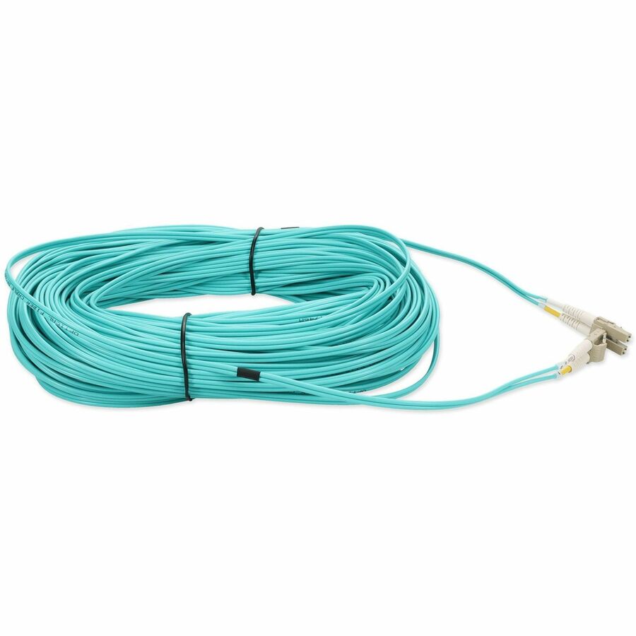 AddOn 96m LC (Male) to LC (Male) Straight Aqua OM4 Duplex Plenum Fiber Patch Cable