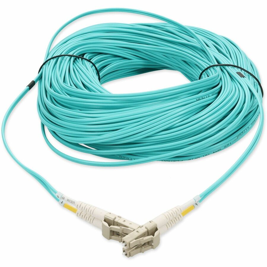 AddOn 96m LC (Male) to LC (Male) Straight Aqua OM4 Duplex Plenum Fiber Patch Cable