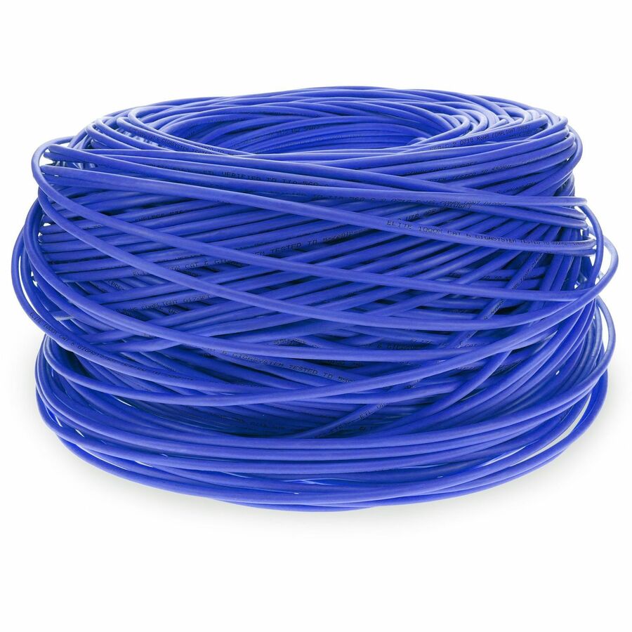 AddOn 1000ft Non-Terminated Shielded Blue Cat6 STP Plenum Copper Patch Cable