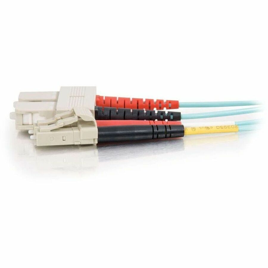 Legrand C2G 3.3ft (1m) LC-SC 10Gb 50/125 OM3 Duplex Multimode PVC Fiber Optic Cable - Aqua