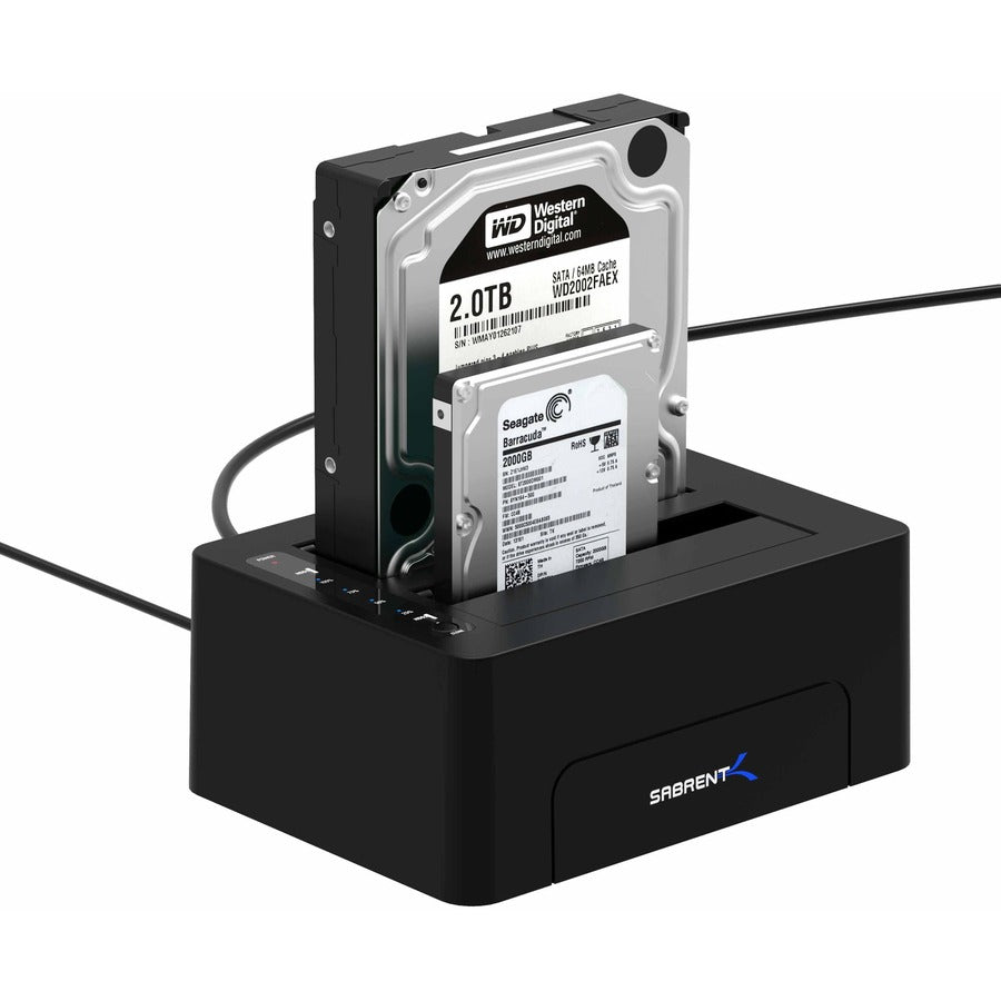 Sabrent DS-UTC2 Drive Dock SATA/300 - USB 3.1 Type C Host Interface External - Black