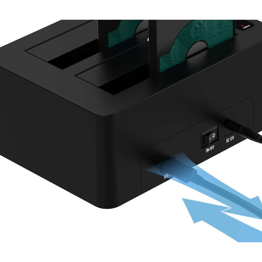 Sabrent DS-UTC2 Drive Dock SATA/300 - USB 3.1 Type C Host Interface External - Black