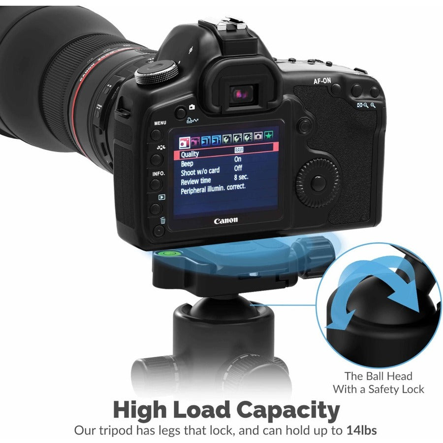 Sabrent 69 Inch Carbon Fiber Tripod With 360 Degree Camera Mount (TP-CF69)