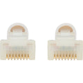 Eaton Tripp Lite Series Safe-IT Cat6a 10G Snagless Antibacterial S/FTP Ethernet Cable (RJ45 M/M), PoE, White, 3 ft. (0.91 m), TAA