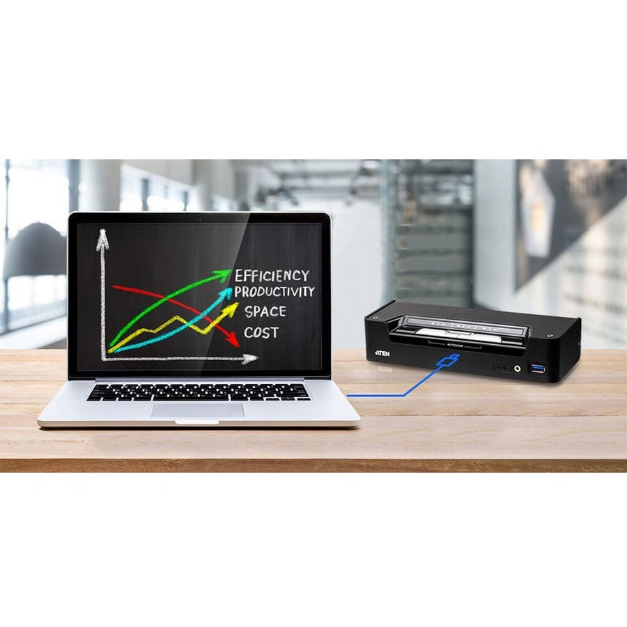 ATEN CS1953 3-Port USB-C DisplayPort Hybrid KVMP Switch