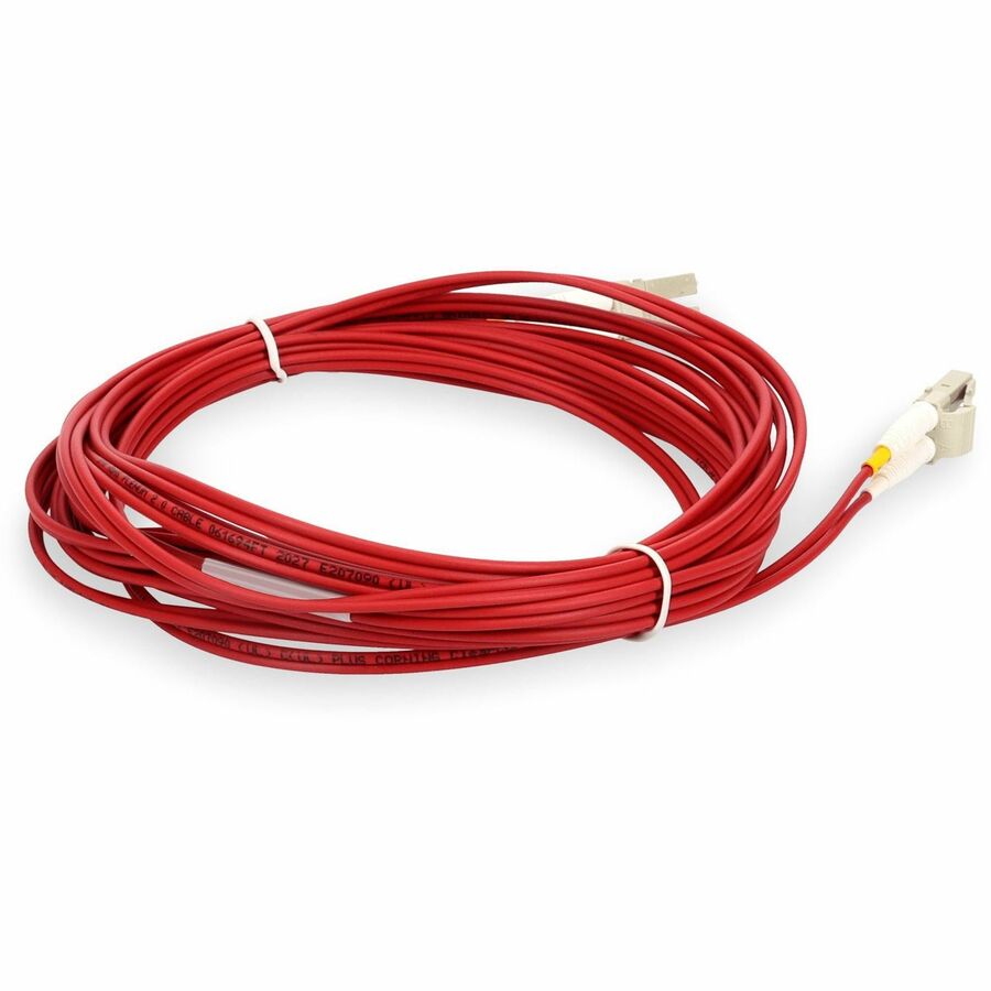 AddOn 5m LC (Male) to LC (Male) Red OM3 Duplex OFNR (Riser-Rated) Fiber Patch Cable