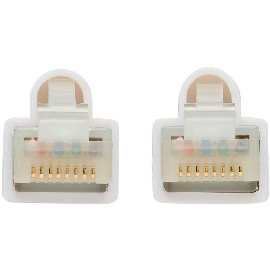 Eaton Tripp Lite Series Safe-IT Cat6a 10G Snagless Antibacterial S/FTP Ethernet Cable (RJ45 M/M), PoE, White, 25 ft. (7.62 m), TAA