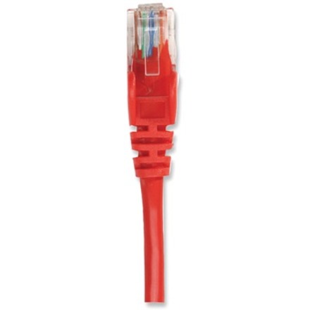 IC Intellinet Network Patch Cable, Cat5e, 3m, Red, CCA, U/UTP, PVC, RJ45, Gold Plated Contacts, Snagless, Booted, Lifetime Warranty, Polybag