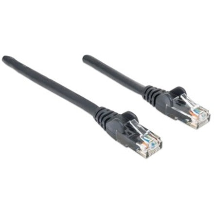 IC Intellinet Network Patch Cable, Cat6, 3m, Black, CCA, U/UTP, PVC, RJ45, Gold Plated Contacts, Snagless, Booted, Lifetime Warranty, Polybag