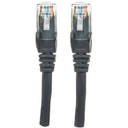 IC Intellinet Network Patch Cable, Cat6, 3m, Black, CCA, U/UTP, PVC, RJ45, Gold Plated Contacts, Snagless, Booted, Lifetime Warranty, Polybag