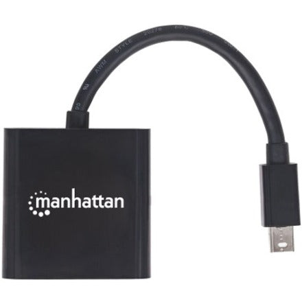 IC Manhattan Mini DisplayPort 1.2a to HDMI Adapter Cable, 4K@60Hz, Active, 19.5cm, Male to Female, Black, Three Year Warranty, Polybag
