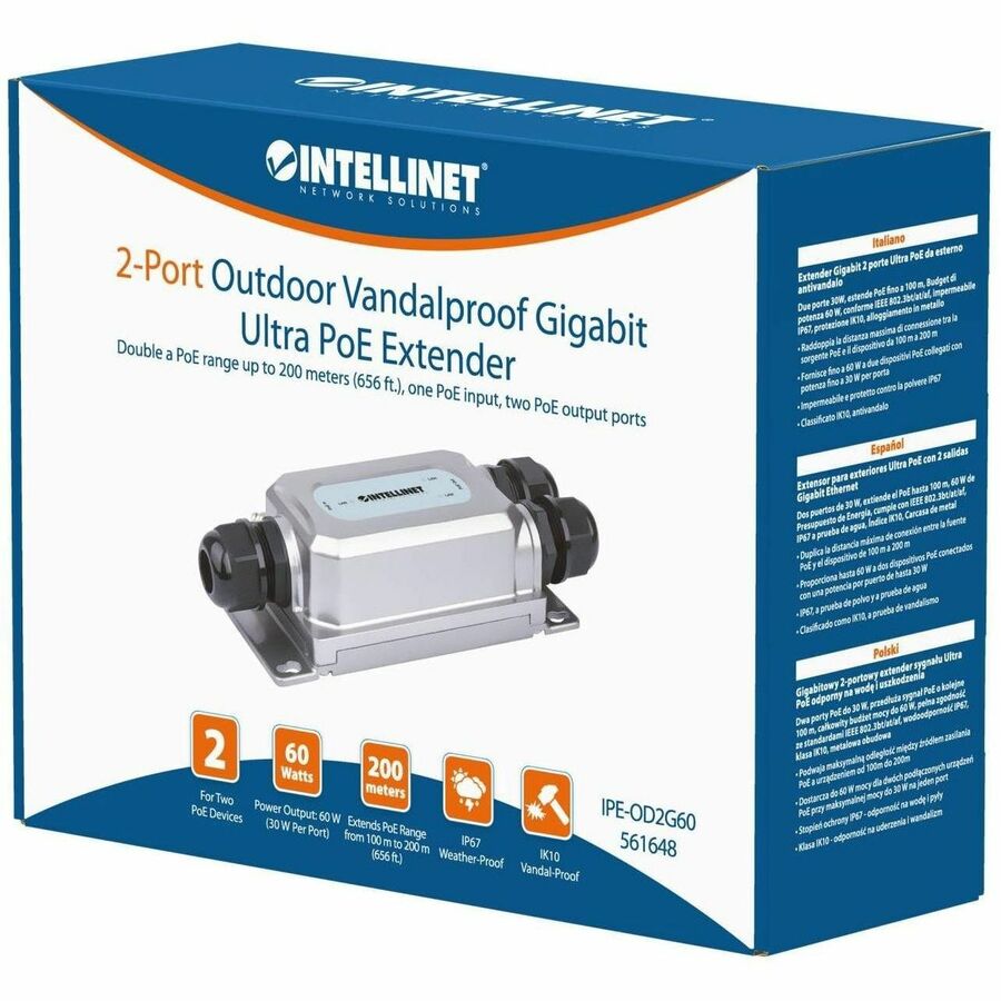 Intellinet PoE++ Extender, 1 x RJ-45, 12.45 oz
