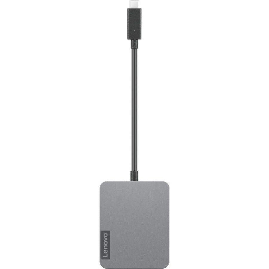 Lenovo USB-C Travel Hub Gen2 is an essential extension adapter that enables you to easily connect to an external monitor, wired network, and USB device