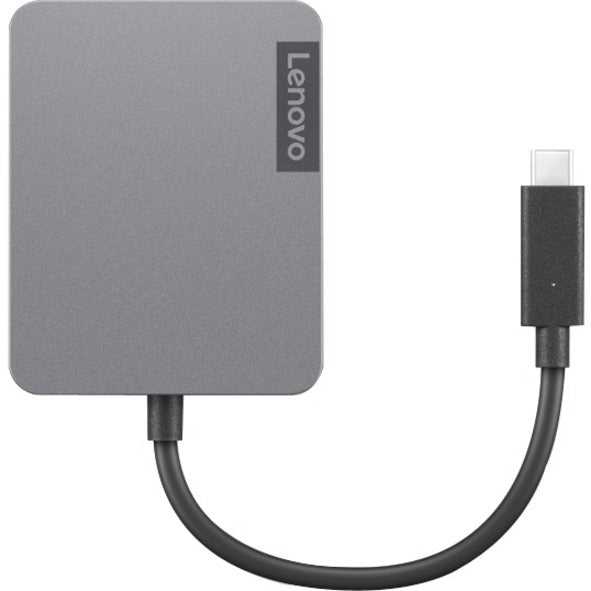 Lenovo USB-C Travel Hub Gen2 is an essential extension adapter that enables you to easily connect to an external monitor, wired network, and USB device