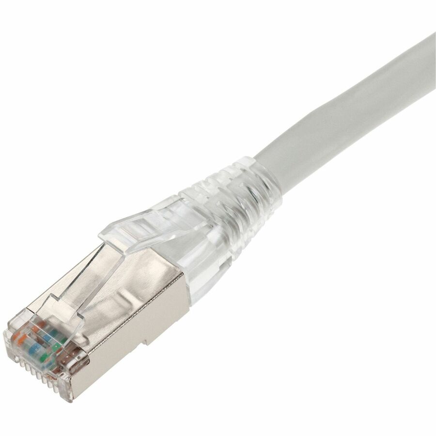 AddOn 5ft White CAT 6A Shielded PVC Ethernet Cable Snagless Bubble Boot RJ-45 M/M