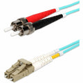 AddOn 85m ST to LC Aqua OM4 Duplex OFNP (Plenum-Rated) Fiber Patch Cable