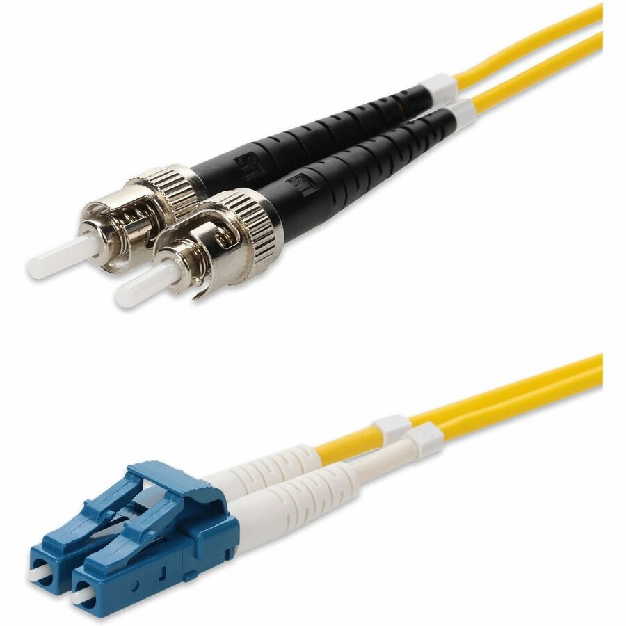 AddOn 85m ST to LC Yellow OS2 Duplex OFNR (Riser-Rated) SMF Fiber Patch Cable