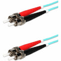 AddOn 100m ST to ST Aqua OM4 Duplex LSZH Fiber Patch Cable