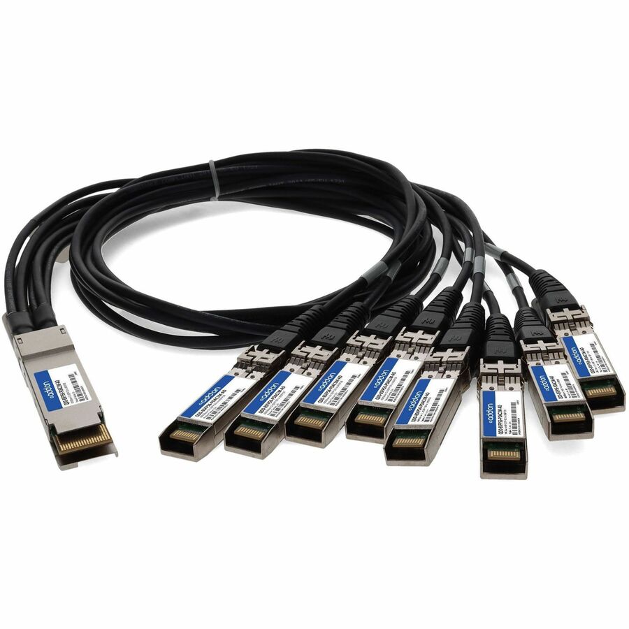 AddOn MSA and TAA Compliant 400GBase-CU QSFP-DD 400G to 8xSFP56 Direct Attach Cable (Passive Twinax, 1m)