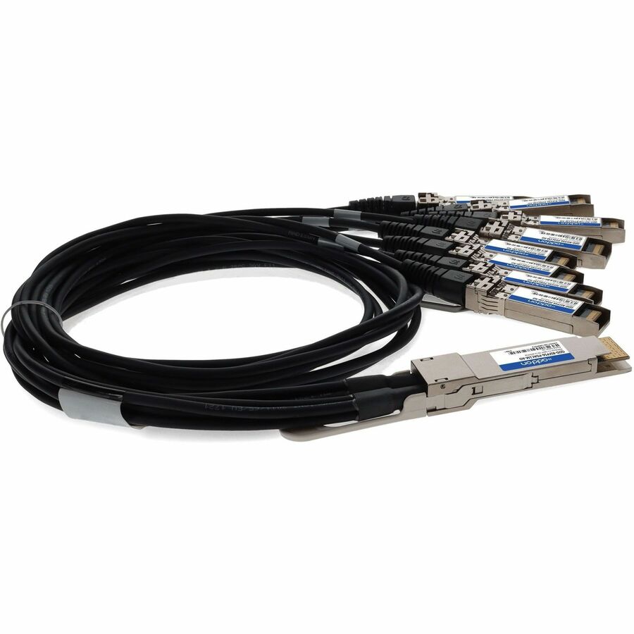 AddOn MSA and TAA Compliant 400GBase-CU QSFP-DD 400G to 8xSFP56 Direct Attach Cable (Passive Twinax, 1m)