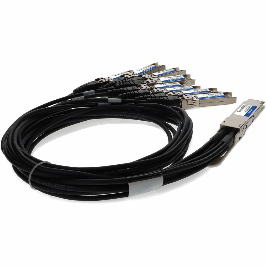 AddOn MSA and TAA Compliant 400GBase-CU QSFP-DD 400G to 8xSFP56 Direct Attach Cable (Passive Twinax, 1m)
