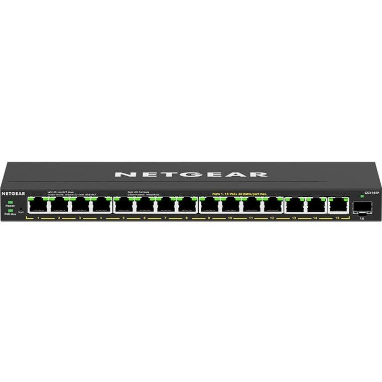 NETGEAR 16PORT POE+ GIGABIT PLUS SWITCH