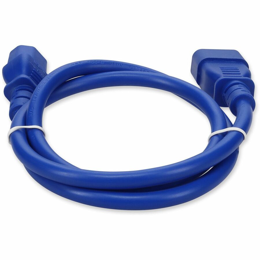 AddOn 4ft C13 Female to C14 Male 14AWG 100-250V at 15A Blue Power Cable