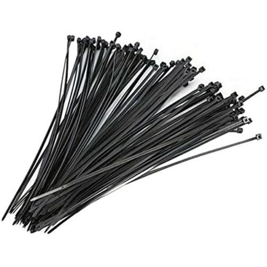 4XEM 100 Pack 5" Reusable Cable Ties - Black Medium Nylon/Plastic Zip Tie