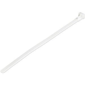 4XEM 100 Pack 8" Reusable Cable Ties - White Medium Nylon/Plastic Zip Tie