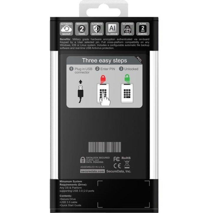 SECUREDATA, SecureDrive 5 TB Portable Hard Drive - External