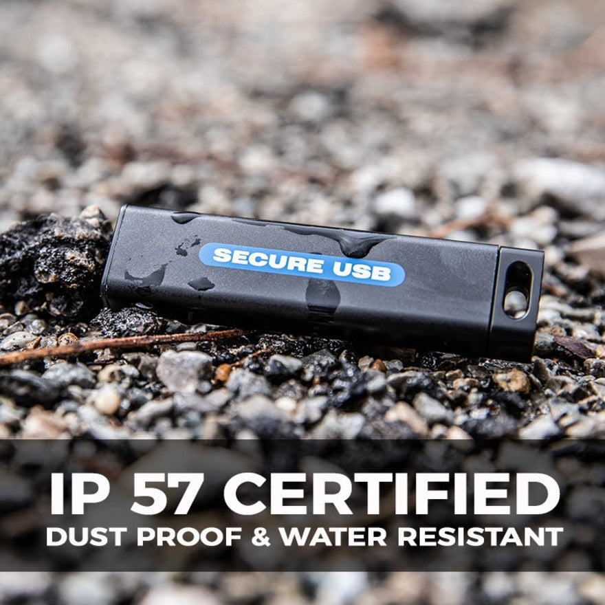 SECUREDATA SecureDrive Hardware-Encrypted USB Flash Drive with Keypad - 16 GB, 0.4 in, SU-KP-BL-16