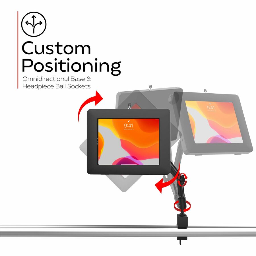 CTA Digital Custom Flex Security Enclosure Desk Clamp Mount w/ Enclosure