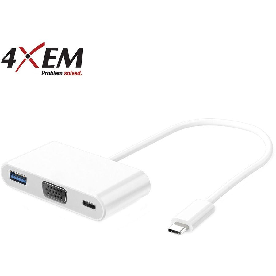 4XEM 3-in-1 USB-C Docking Station with VGA port and USB 3.0