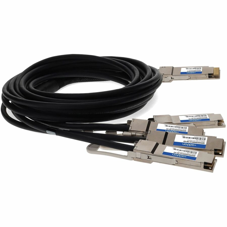 AddOn Cisco QDD-4QSFP28-400-CU2-5M Compatible TAA Compliant 200GBase-CU QSFP-DD 200G to 4xQSFP28 50G NRZ Direct Attach Cable (Passive Twinax, 2.5m)