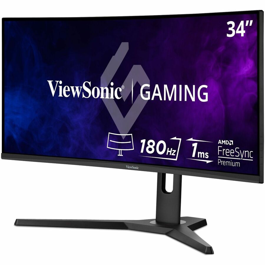 ViewSonic OMNI VX3418-2KPC 34 Inch Ultrawide Curved 1440p 1ms 144Hz Gaming Monitor with Adaptive Sync, Eye Care, HDMI and Display Port