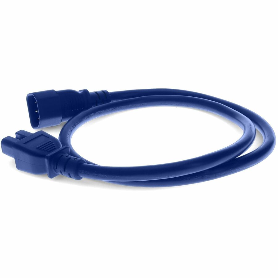 AddOn 6ft C14 Male to C15 Female 14AWG 100-250V Blue Power Cable