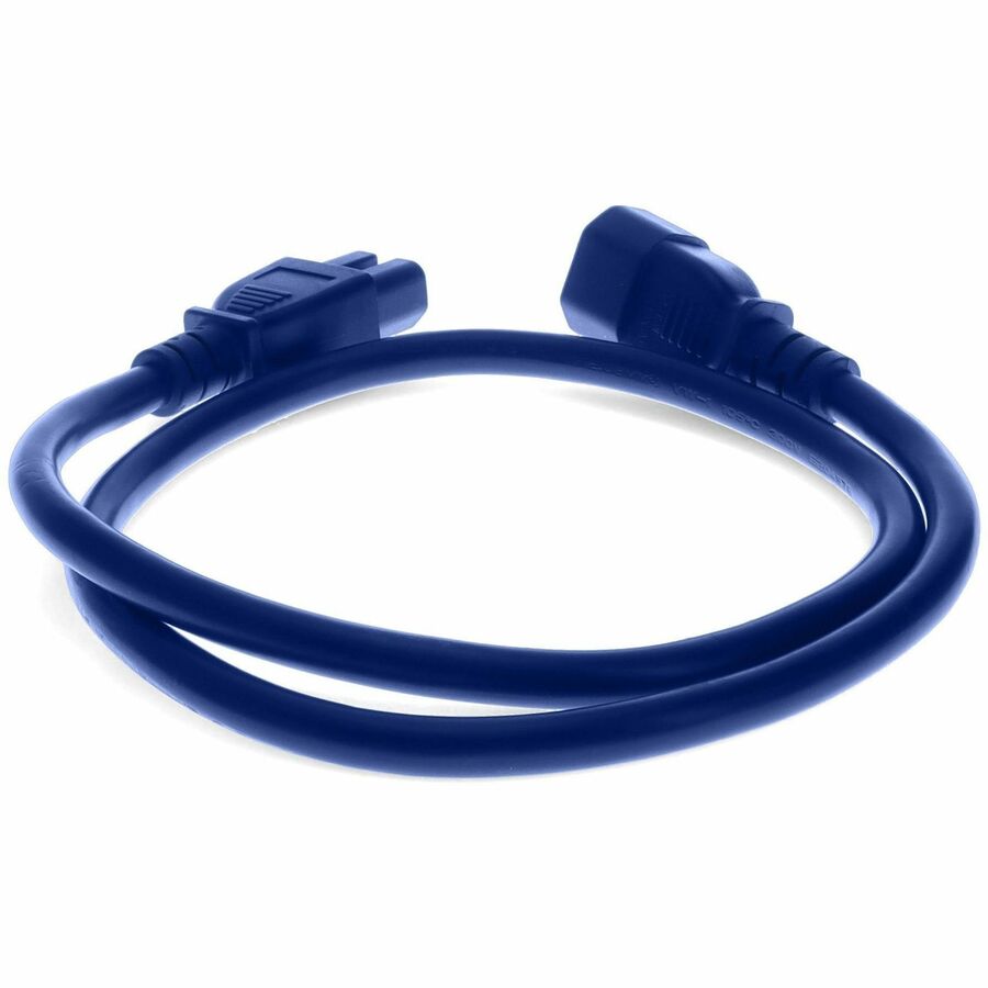 AddOn 6ft C14 Male to C15 Female 14AWG 100-250V Blue Power Cable