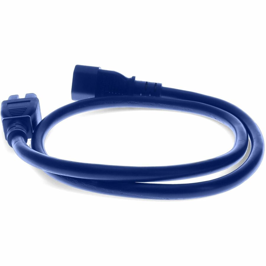 AddOn 6ft C14 Male to C15 Female 14AWG 100-250V Blue Power Cable