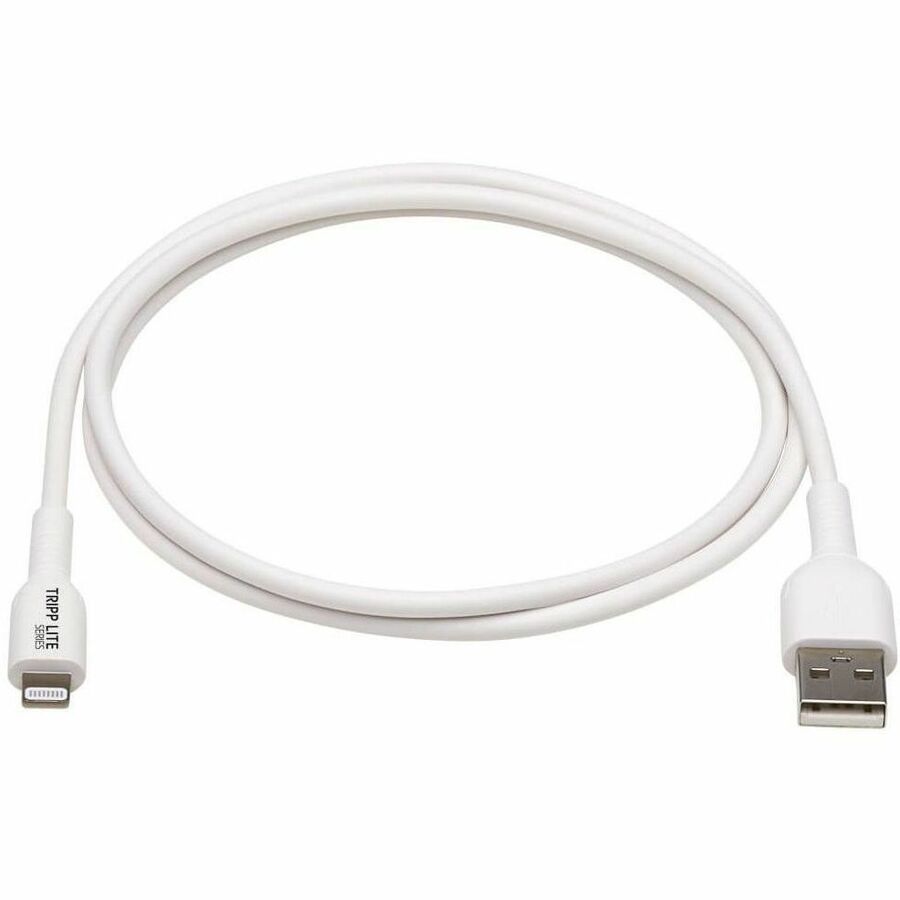 Eaton Tripp Lite Series Safe-IT USB-A to Lightning Sync/Charge Antibacterial Cable (M/M), MFi Certified, White, 3 m (9.8 ft.)