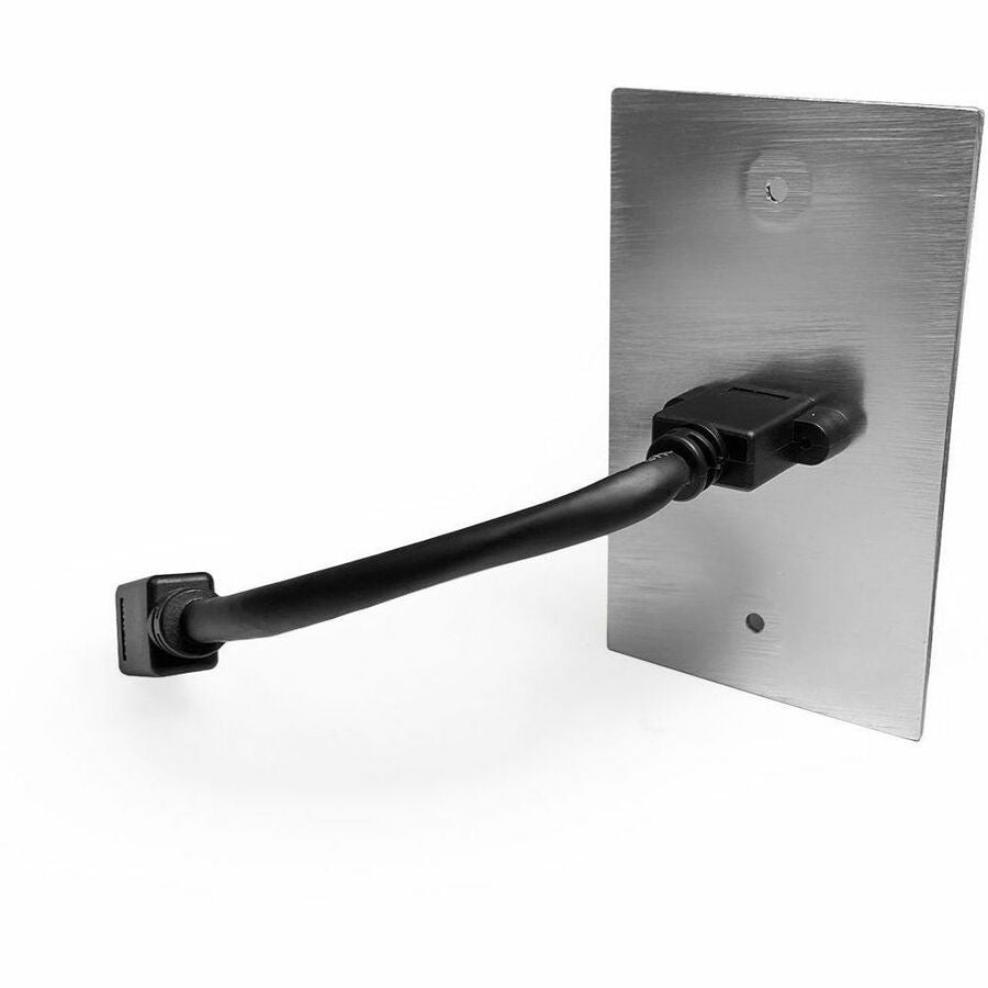 Comprehensive HDMI Pass-Through Single Gang Aluminum Wall Plate with Pigtail