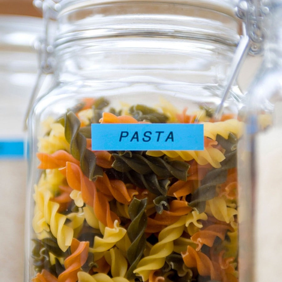 Brother TZe-521CS, 0.35" x 26.2', Black on Blue Laminated Label Tape